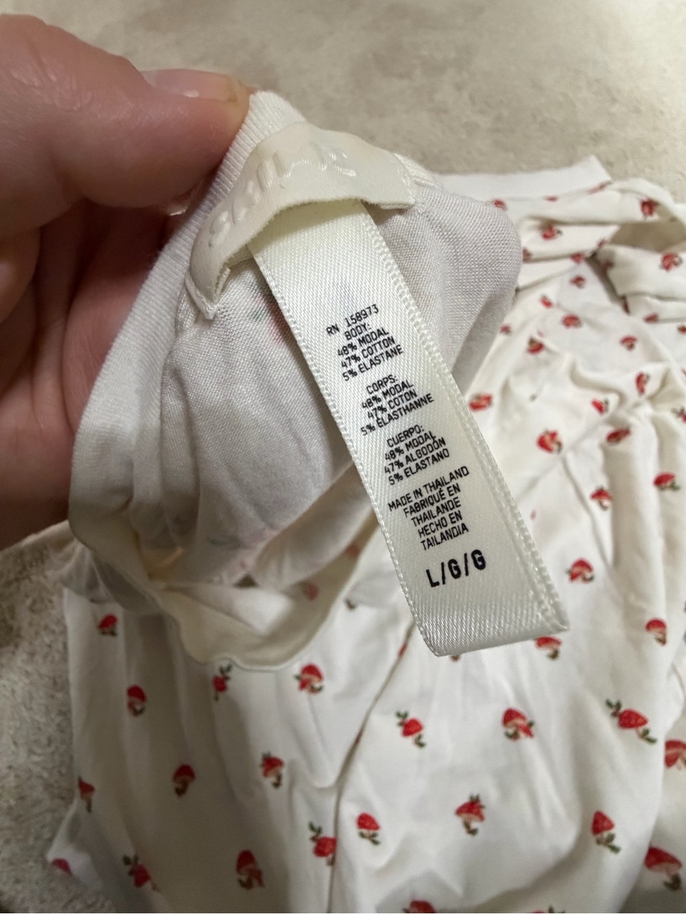 Skims mushroom print long-sleeve top & boxer short pajama set - Picture 7 of 7